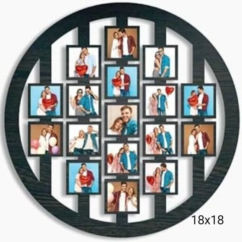 17 Pic Round Sublimation Collage