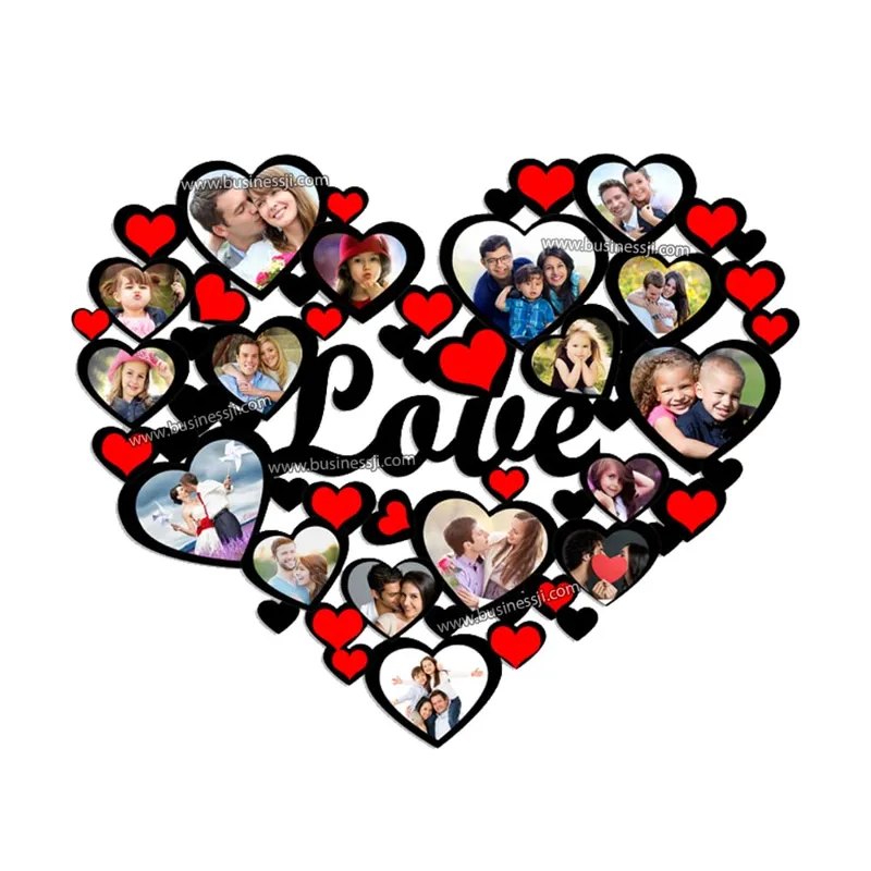 15 Hearts  Inches Sublimation MDF Frames