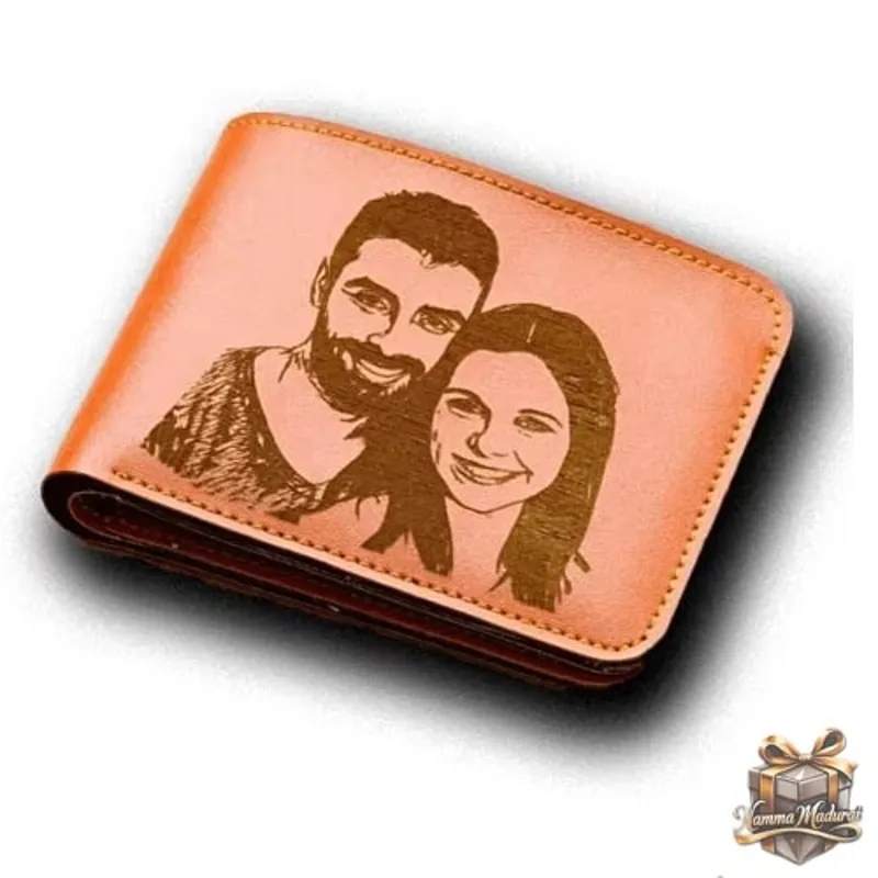 Engraved Elegance Leather Wallet