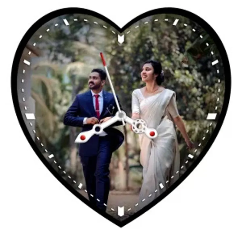 Heart MDF Laminated Clock