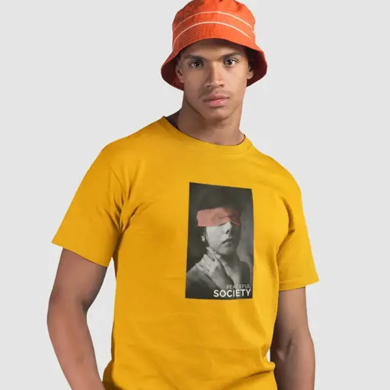 Vinyl Colour Print On Cotton T shirts - Synthetic Print