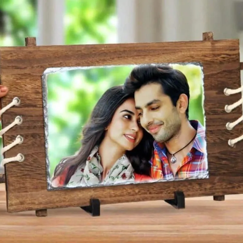 Stone On Wood 7x10 inch