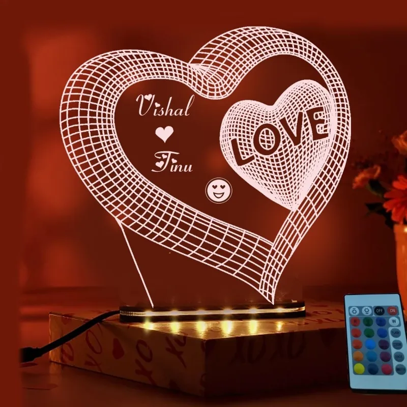 Acrylic Table Top - 3D Heart