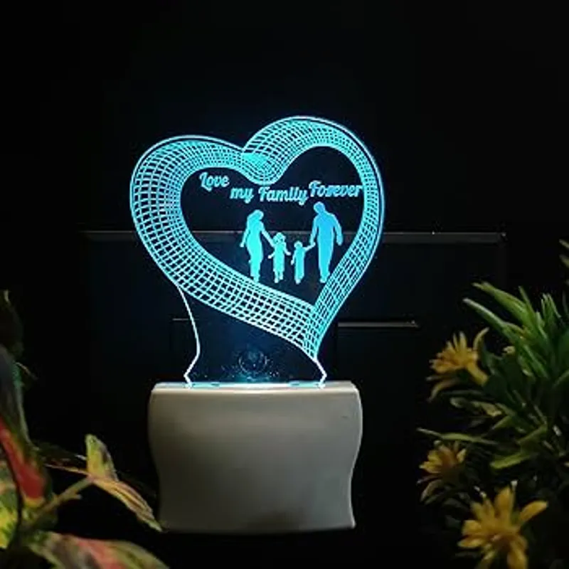 Multi Colour Acrylic Bed Lamp