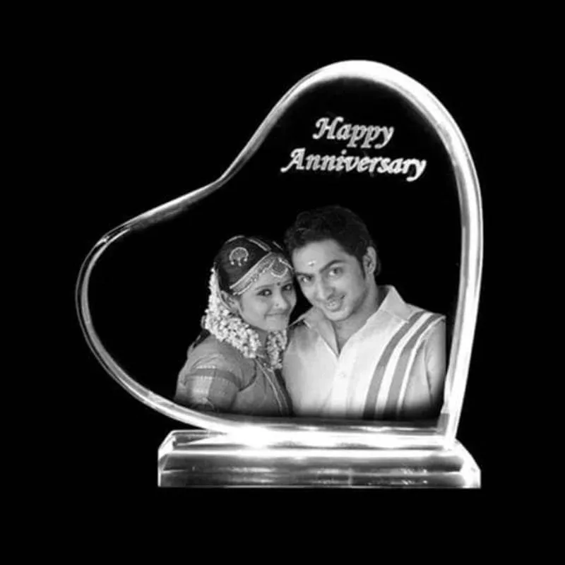 2D Crystals - Slant Heart Crystal