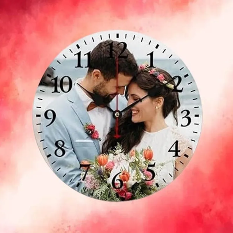 Round Clock Glass Photo )